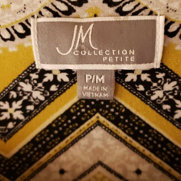 JM Collection Womens Petite Stretchy Paisley Tunic - Picture 6 of 7